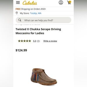 Twisted X Chukka Serape Driving Moccasins - Brown and Multicolor